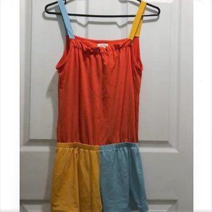 Vintage Retro Colour Block Playsuit /Romper | Sz S